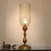 Lampada in ottone e cristallo molato antico Francia epoca 1910 della "Nuovi Lumi Antichi" di Claudio Pascucci