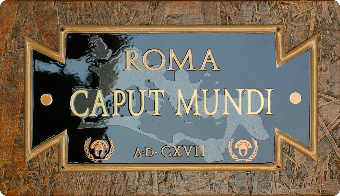 Targa Vintage Roma Caput Mundi dell'Accademia delle Insegne Antiche -  #RomaCreArtigiana - lo show & shop