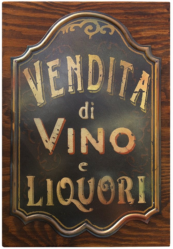 Targa Vintage Vendita di Vino e Liquori dell'Accademia delle Insegne  Antiche - #RomaCreArtigiana - lo show & shop